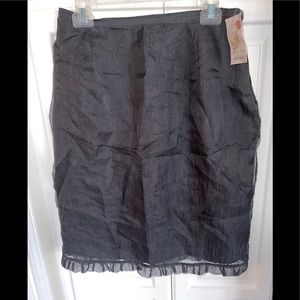 Lord &‎ Taylor silk Black Skirt sz L